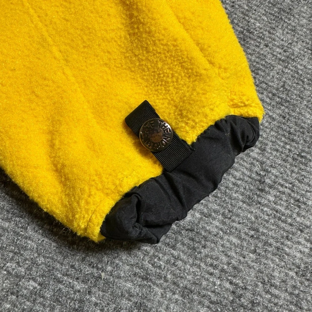 The North Face Denali Fleece Jacket Mens Small Yellow Black Full Zip Pit Zips